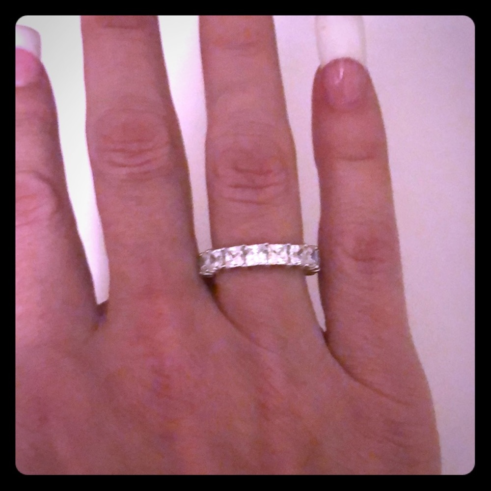 Cz sterling silver band